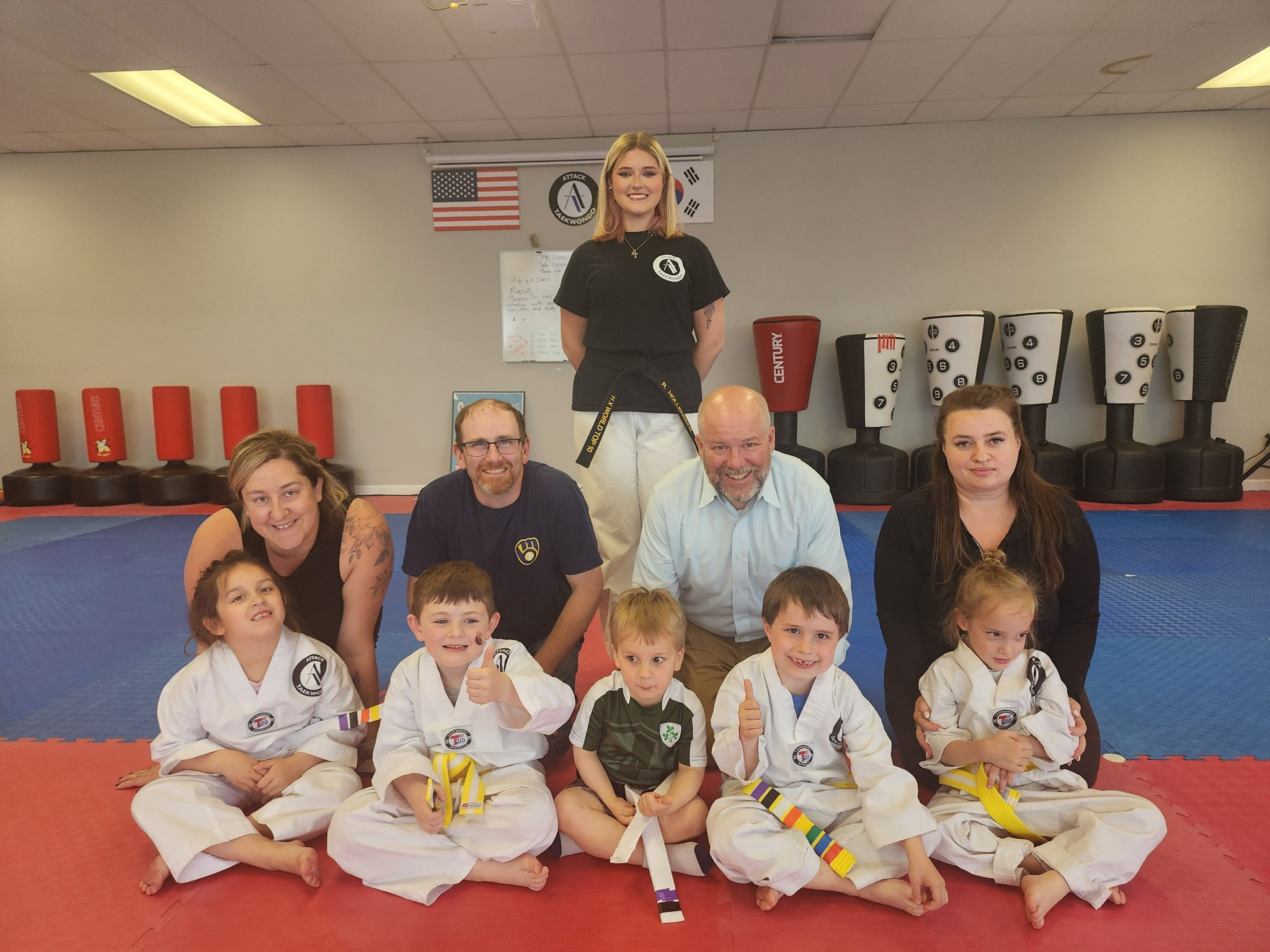 Real Attack Taekwondo students and families in the Family Martial Arts program